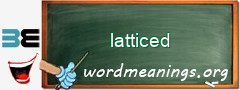 WordMeaning blackboard for latticed